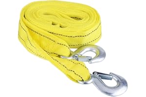 AKOZON Lina do przyczepy, 4 m, kabel holowniczy, uniwersalny 5 ton, mocna lina holownicza, lina holownicza, ratownictwo drogowe, samochód awaryjny kabel do przeciągania