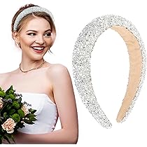 Bandeau De Mariée Avec Inscription 'BRIDE' En Strass Et Perles - Pour Mariage, EVJF, Fiançailles - Taille Unique Flexible