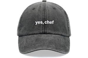CAP BASE yes, Chef Baseball Cap Vintage Washed Unisex Dad Hat Adjustable BBQ