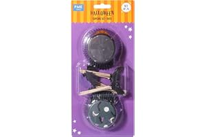 PME Halloween Set de 48 Cápsulas para Cupcakes y Toppers - Murciélagos