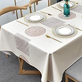 Plenmor Rectangular Table Tablecloth Stain Resistant Tablecloth 185 x 137 cm, Tablecloths Waterproof Oilcloth Table Rectangul
