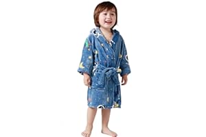 Taigood Kinder Bademantel Jungen Mädchen Hoodie Roben Kleinkind weichen Pyjamas Nachtwäsche