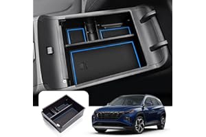LFOTPP Hyunda-i Tucson NX4 2021 2022 Caja de Almacenamiento para Apoyabrazos, Bandeja de Reposabrazos, Consola Central Organizador Coche, Accesorios Interior del Coche (Azul)