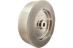 UF-SHARP 150mm CBN Schleifscheibe 180er Körnung, 6"x 1.5" x 1/2"(Lochdurchmesser), Körnung 180,Zum Schärfen von HSS-Werkzeugen (6"x 1.5" x 1/2")