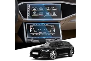 WEIPIN Protector de pantalla de cristal templado para A*udi A6/A7 C8 2019-2023 2024, protector de pantalla de cristal templado para A*udi A6 / A7, compatible con 9H resistente a los arañazos (MMI