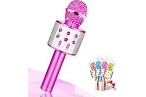 Dislocati Micro Karaoke, Micro Jouet Fille Enfant 3-12 Ans, Cadeau de Noël Jouet Enfant 3-12 Ans Garçon Microphone sans Fil Cadeaux pour Fille de 4-12 Ans