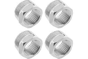 YOGAZEN 4 Stück Reduzierstück 1 auf 3/4 Zoll, Adapter 1 zoll auf 3/4 zoll, Edelstahl Reduzierstück Gewindefitting, Außengewinde-Innengewindeverbindungen, Geeignet für Industrie, Rohre, Wasser Usw