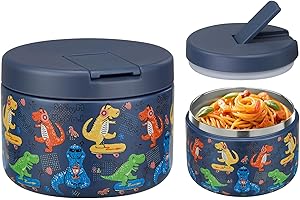 Itslife Thermobehälter für Essen 350ml Edelstahl Warmhaltebebehälter, Kinder auslaufsicherer Lunchbehälter mit Schnallenabdeckung, Weithals, Isolierung, geeignet für kaltes&heißes Essen Blau-KL
