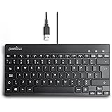 Perixx PERIBOARD-426 Wired USB Mini Keyboard, QWERTY UK, Black