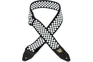 Ernie Ball - Correa para guitarra, Jacquard, diseño de Black/White Checkered