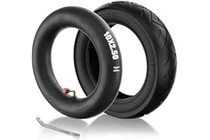 1PZ F3T-W25 10x2.5 pneu et Chambre à air avec valve coudée à 90° pour vélo scooter électrique 10x2,50 pouces Pneus gonflable à roues Avant/Arrière