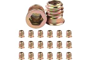 Jeboler nakrętki gwintowane M8 x 15 mm, Jeboler nakrętki gwintowane, tuleje gwintowane, wkładka gwintowana do drewna, tuleja gwintowana, nakrętka tulejkowa, cynk, do mebli drewnianych