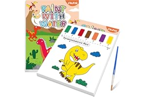 ALUABI Water Coloring Book for Children, Animal Painting Water Painting Books Paper Set, Paint with Water Books Arts Gifts for Kids Birthdays, Parties, Holidays