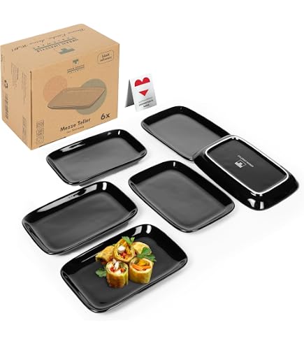 Urban Lifestyle Dessertteller Set – 4 Ovale Keramikteller In Schokobraun, Rustikal