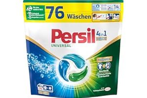 ‎PERSIL Persil Universal 4in1 DISCS 76 Waschladungen, Universal Waschmittel mit Tiefenrein Technologie, Vollwaschmittel für reine Wäsche und hygienische Frische für die Maschine