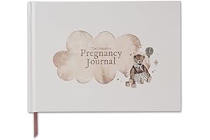 BIBI & BEAU Diario de embarazo y libro de recuerdos de regalo – Diario de embarazo para futuras mamás – Incluye calendario, álbum de recortes, lista de verificación y organizador (Teddy Bear)