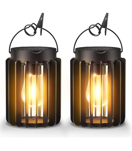 VEEKAY Lantaarn op zonne-energie voor buiten, solarverlichting voor de tuin, van metaal, IP65 waterdicht, decoratieve tuinlantaarn voor tafel, buiten, terras, balkon, kolibrie van bloemen