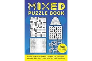 Mixed Puzzle Book: Puzzle book for adults featuring big arrowwords, crossword, kriss kross, wordsearch, sudoku, codewords and more in British English