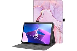 HGWALP Étui Universel pour Tablette 9",9.7",10.1",10.2",10.5",10.9",11",Housse support en cuir à plusieurs vues Angles dragonne pour Tablette 9" 10.1", avec Bande de Fixation en Silicone Réglable -MBP