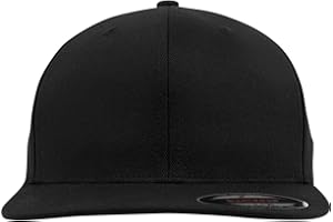 Flexfit Cappello da Baseball con Visiera Piatta, Unisex Cap, Parte Frontale Solida, Cuciture Solide, Cappello in Stile Hip Hop, Taglia S - L/XL