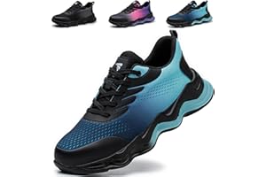 YOBIKEY Safety Trainers Mens Womens Steel Toe Cap Trainers Lightweight Safety Shoes Comfortable Breathable Work Shoes