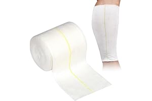 ALEEIK Bandage élastique tubulaire 10,75 cm x 5 m Bandage de compression 2 voies Stretch Bandage de fixation pour les grands genoux