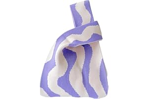 Anopo Donna Polso Nodo Borsa Tote Piccolo Uncinetto Polsino Borsa a Mano Estetico Carino Maglia Borsetta