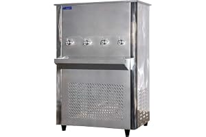 Super General 4 Tap Water Cooler SGCL95T4, 85 Gallons Per Hour Cooling Capacity, 4 Heavy-Duty Water Taps, Stainless Steel Body, User-Friendly Design, Steel, 61x93x127cm(WxDxH), 1 Year Warranty