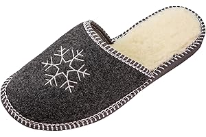 APREGGIO - Damskie kapcie z filcu – mocna gumowa podeszwa – wygodne uczucie noszenia – miękkie – 100% produkt naturalny – ręcznie wykonane