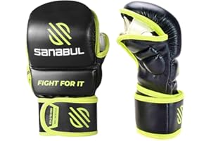 Sanabul Guanti da combattimento ibridi MMA da 7 oz essenziali