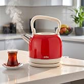 Sinbo SK-8035 Retro Kettle 2,2 L 1800 W, Paslanmaz &Ccedil;elik Elektrikli Su Isıtıcı, 360&deg; Kablosuz D&ouml;ner Taban, Gizli Rezistans, O