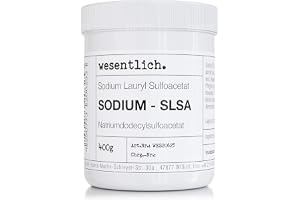 Sodium SLSA tensid (natriumlaurylsulfoacetat) – 400 g – i återförslutningsbar skruvförslutningsburk av väsentlig vikt.