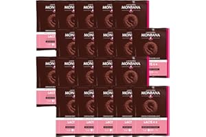 PRO DISTRI MONBANA | 20 sachets de chocolat Lacté 4* | Doses individuelles de 30 g de chocolat en poudre à déguster tout au long de la journée