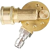 M MINGLE Gutter Cleaner Attachment, Pivoting Coupler for Pressure Washer Nozzle, 240 Degree Rotation, 1/4 Inch Quick Connect,