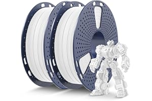 SUNLU Filament PLA Plus 1,75 mm 1 kg, ulepszony filament PLA+ do drukarek 3D, dokładność wymiarowa ±0,02 mm, 0,5 kg * 2 szpulki (2x biały)