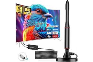 ADFUAER 650+ Miles Long Range Indoor TV Antenna - Ultra HD 4K, 1080p Digital HDTV Antenna for Smart TVs & All Television Sets - Enhanced Signal Reception for Local Channels