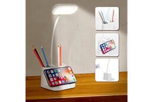 owwasd Lampara Led Escritorio, Flexo LED escritorio, 3 Modos, 8 Niveles de Brillo, Lámpara de Mesa Regulable Cuidado Ocular con puerto de Carga Tipo-C LED- Luz Lectura Lámpara