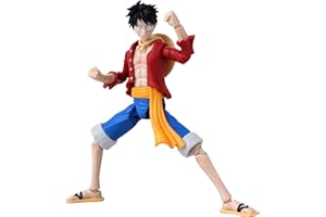 Bandai - Anime Heroes - One Piece - Figurka bohaterów anime 17 cm - Monkey D. Luffy - Oficjalna licencja One Piece - Luffy przegubowa figurka - Zabawka dla dzieci od 4 lat i powyżej - 37008