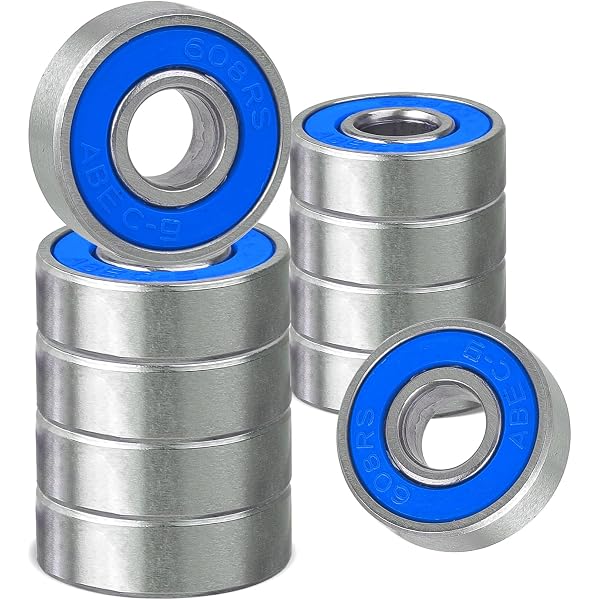 4 Roulements à Billes 608RS 8x22x7 Mm - ABEC 9 - Pour Skateboard, Longboard électrique - Scellés