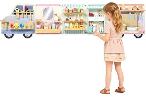 AIYAPLAY Montessori aktivitetsvägg, bussistavla i lastbilsdesign från 3 år