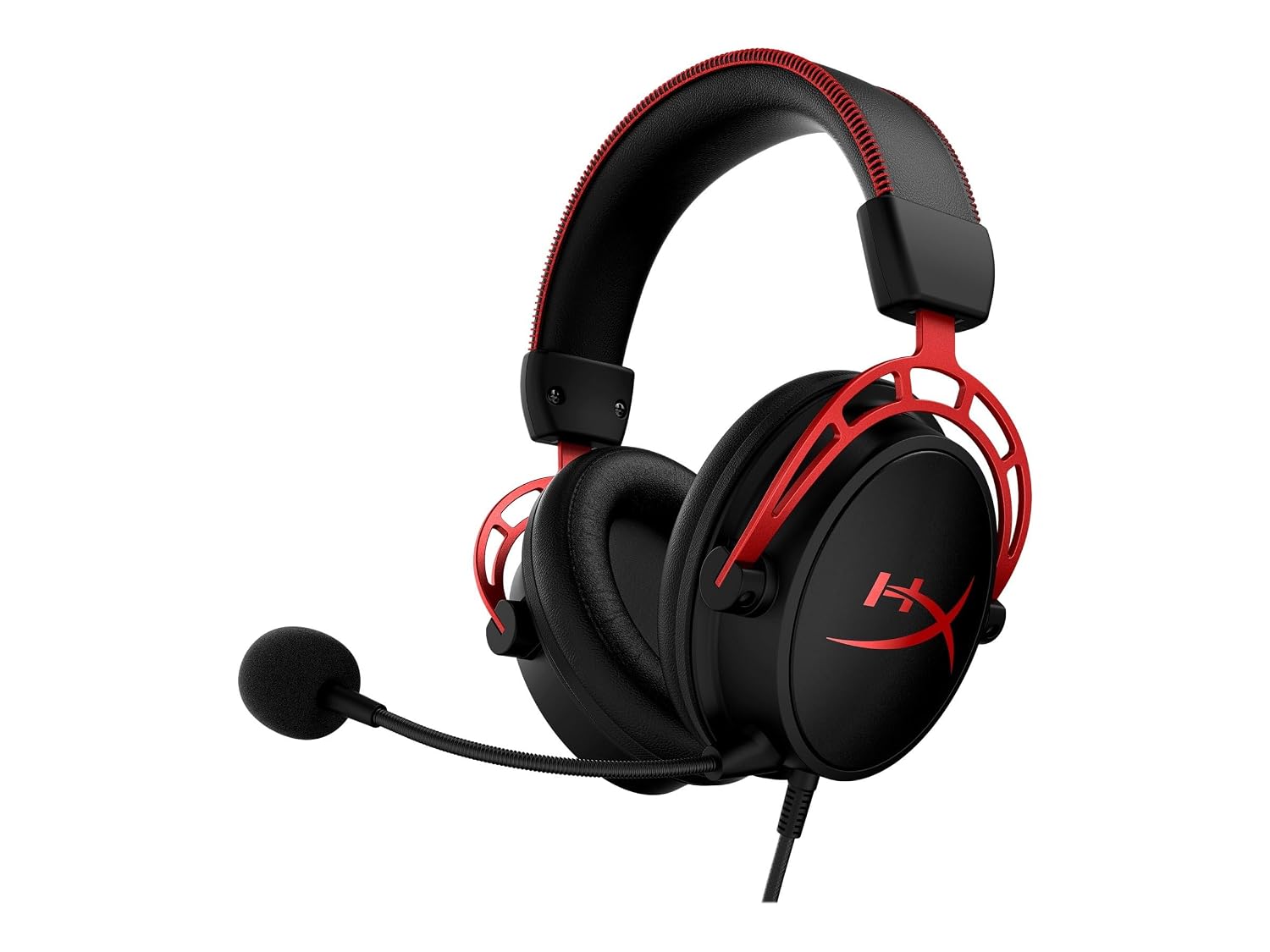 HyperX HX-HSCA-RD Cloud Alpha Gaming-headset met geïntegreerde audio-bediening, compatibel met PC, PS5, PS4, Xbox One, Xbox Series X|S | Competitief spel, driver met twee kamers, verminderde vervorming, evenwichtige audioweergave