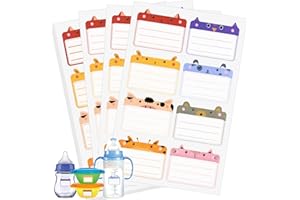 COOLON Naklejki z imieniem dla dzieci, 10 arkuszy, do szkoły, dla dzieci, samoprzylepne, wodoodporne, do opisywania, do szkoły, przedszkola, przedszkola