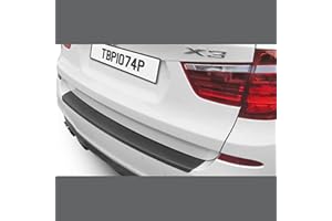 Travall Protector Compatible with BMW X3 F25 M-Sport 2014-2017 TBP1074P - Vehicle-Specific Black Smooth Plastic Moulded Rear Bumper Protector