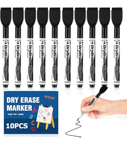 STABILO OHPen Marcatori Cancellabili - Tratto Fine 0,7mm, Confezione Da 10, Nero - Foto 11