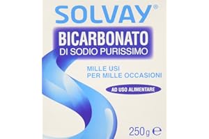 Solvay - Bicarbonato di Sodio, Purissimo, ad uso alimentare - pezzo da 250 g