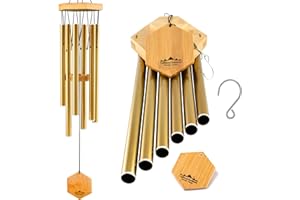 UpBlend Outdoors Wind Chimes for Outside - 29" Bronze Wind Chime Outdoor, Zen Garden Chimes for Outdoors, Tin Windchime, Decor Windchimes for Mom, Grandma, Gifts for Her