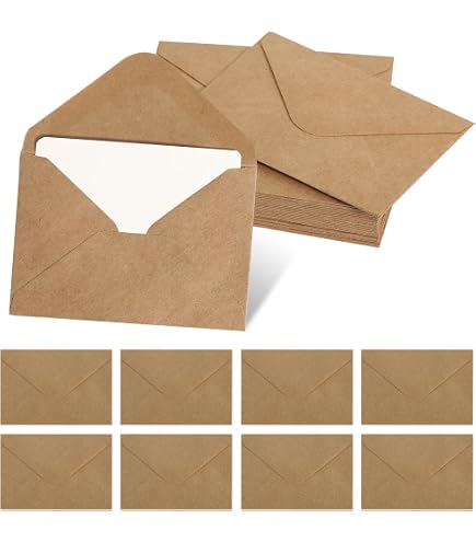 100 Mini Briefumschläge 10x7 Cm In 10 Farben – Für Karten, Geschenke, DIY-Projekte
