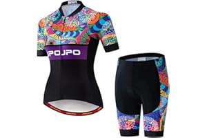 HOTLION Damskie zestawy z dżerseju rowerowego spodenki na szelkach, letnia odzież rowerowa, odzież rowerowa