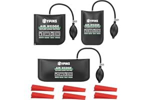 EYPINS Zestaw poduszek montażowych, 3 sztuki, poduszka do 200 kg, z 6 klinami z tworzywa sztucznego, pomoc w montażu na drzwiach, oknach, naprawach samochodowych, duża, średnia, mała