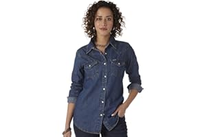 Wrangler Koszula Kobiety Western Long Sleeve Denim Snap Shirt (1 w zestawie)